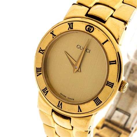 gucci watch golden|Gucci gold watch sale.